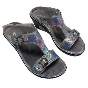 Alegria Lara Pretty Baby Sandals Women size 36 Mermaid Rainbow Metallic Shoe